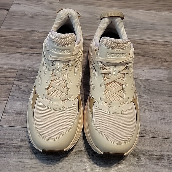 Hoka One U Clifton L Athletics Walking‎ Running Shoes VANILLA/WHEAT M14 W15
